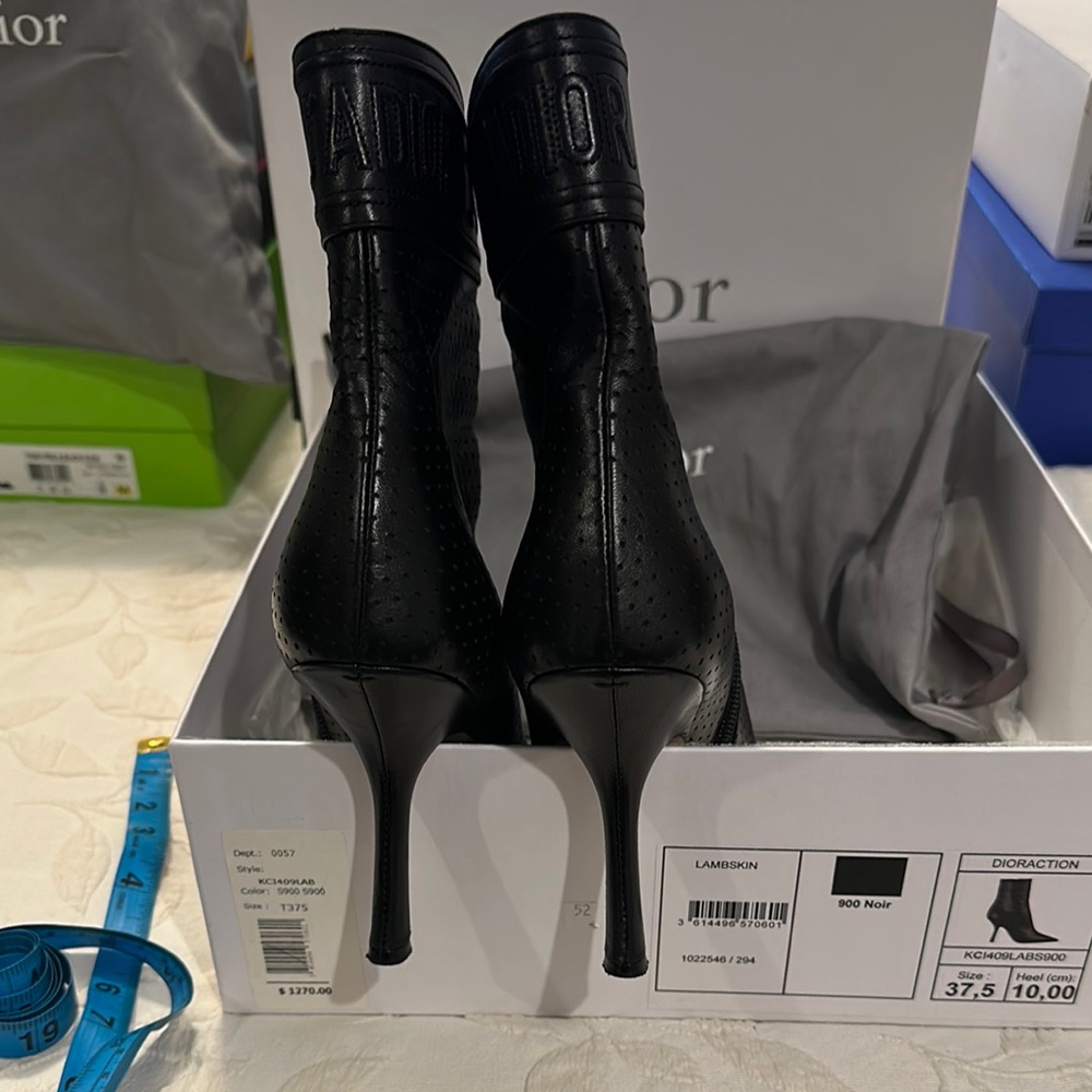 Dior Black Glossy Heeled Boots - Picture 3 of 4